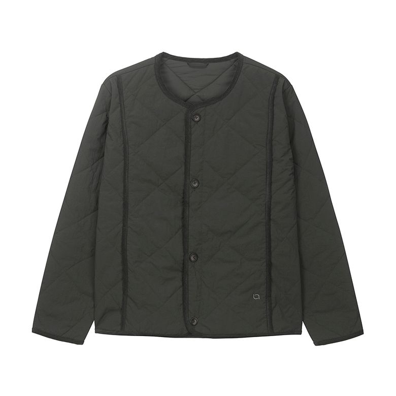 코지 퀼팅 패딩 가디건 Charcoal Brown