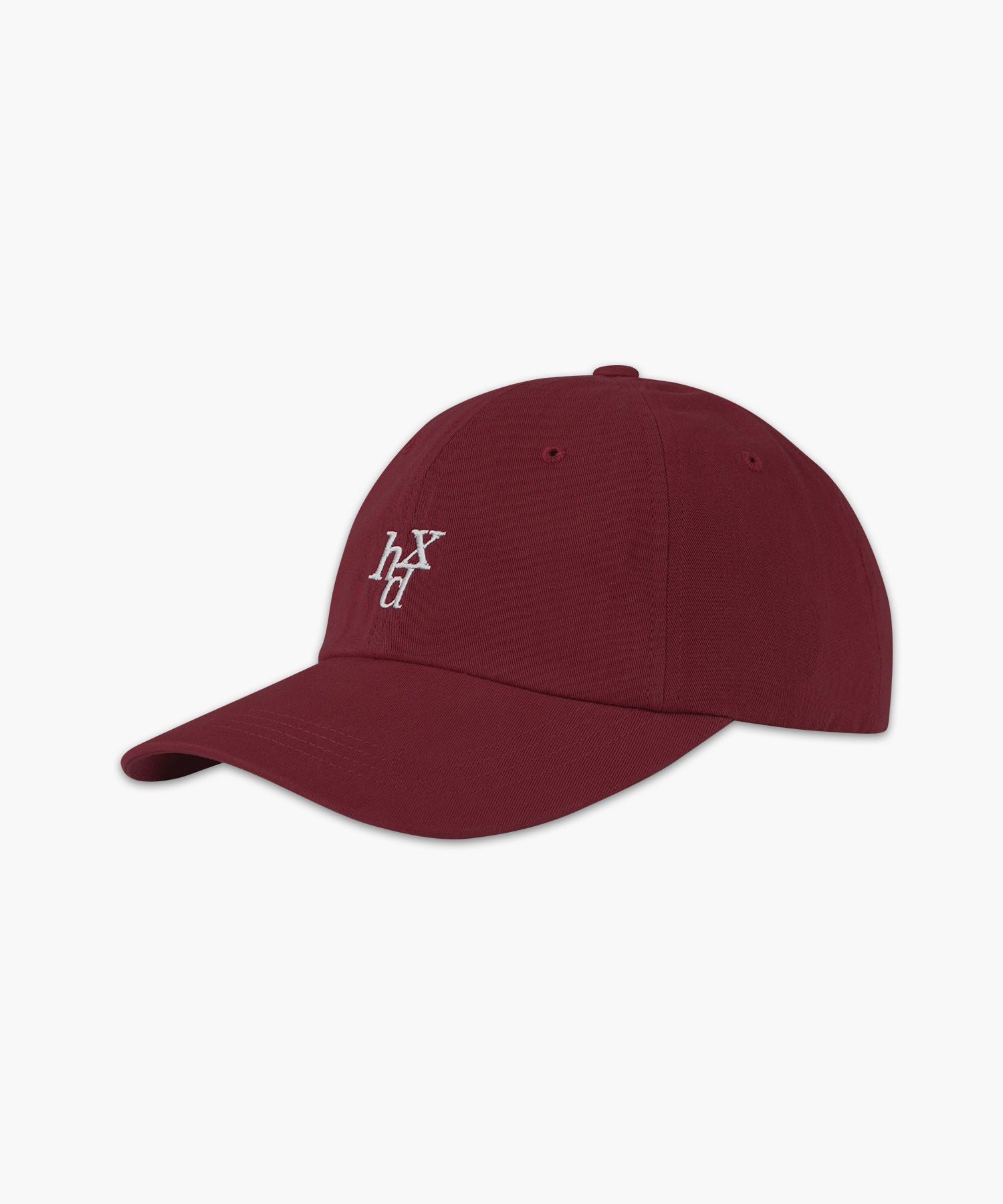 MUSINSA HDEX Signature Logo Washed Ball Cap (Deep Red)