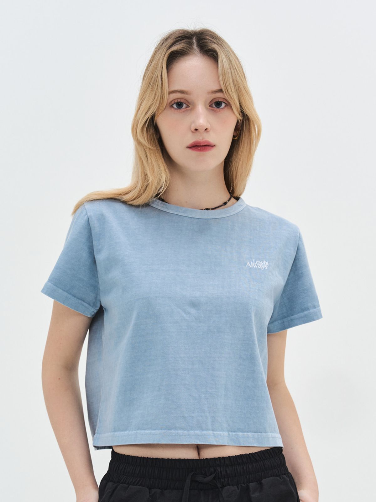 로우비(LOWBI) Always lowbi pigment short sleeve_Light Blue