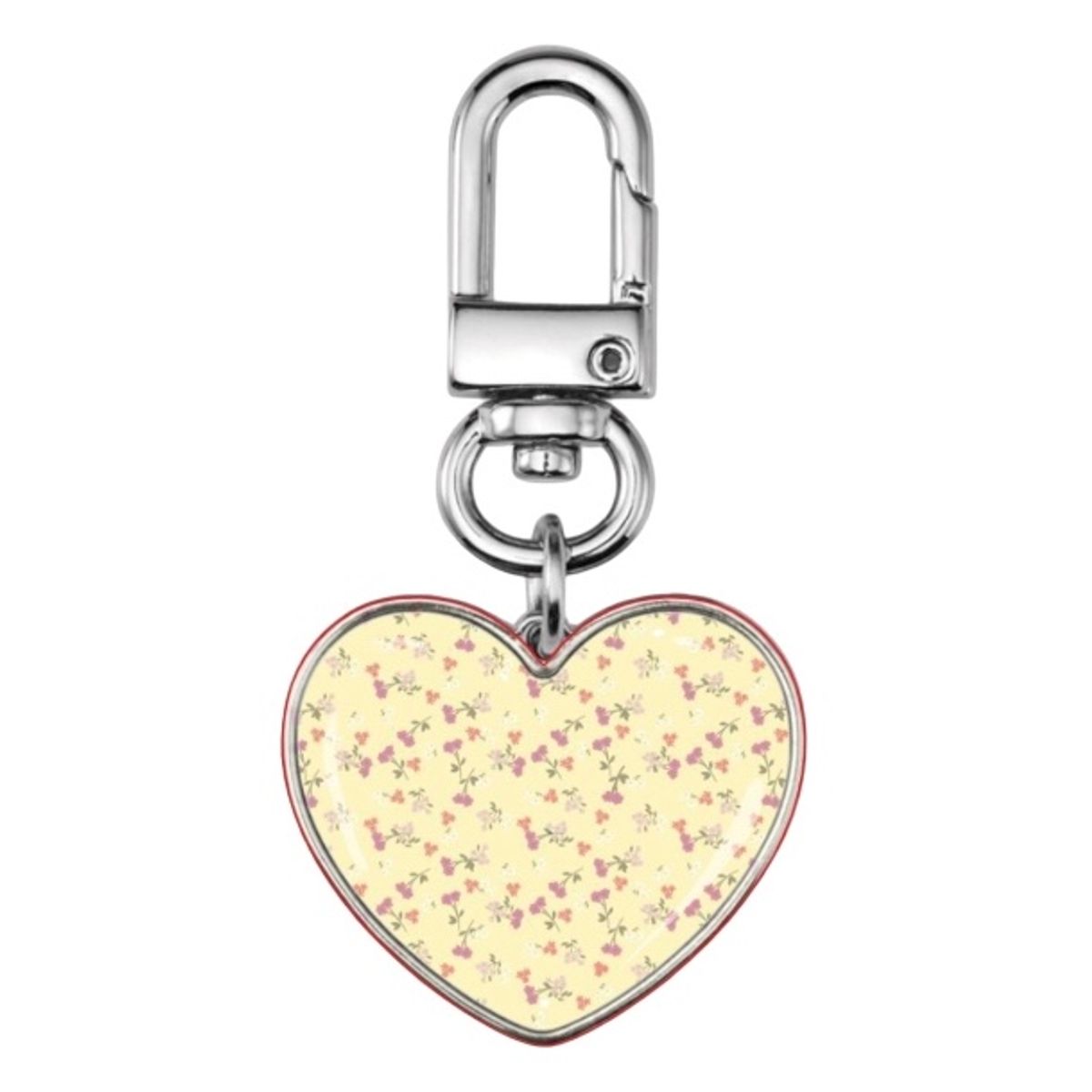 디어마이뮤즈(DEARMYMUSE) butter flower sliver epoxy heart keyring 에폭시 실버 미니 하트 키링