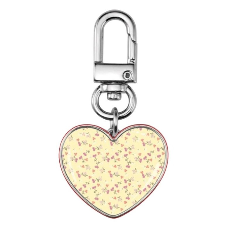 butter flower sliver epoxy heart keyring 에폭시 실버 미니 하트 키링