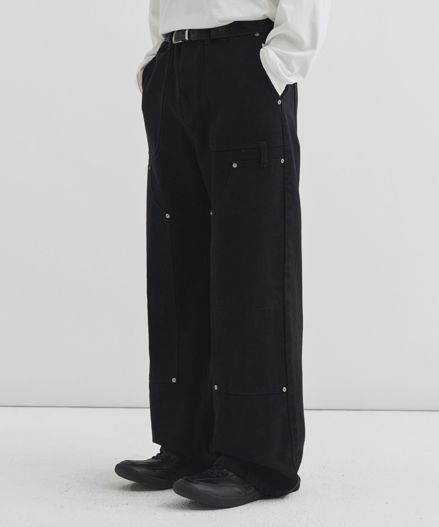 MUSINSA公式 | DRAW FIT Washed Double Knee Carpenter Work