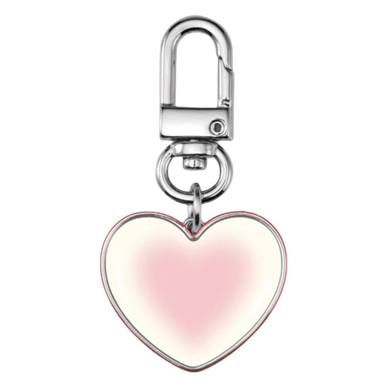 heart blusher sliver epoxy heart keyring 에폭시 실버 미니 하트 키링