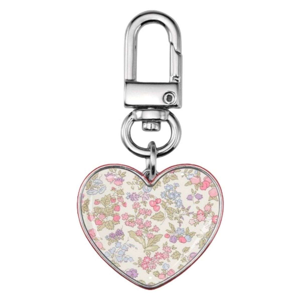 디어마이뮤즈(DEARMYMUSE) floral fruit sliver epoxy heart keyring 에폭시 실버 미니 하트 키링