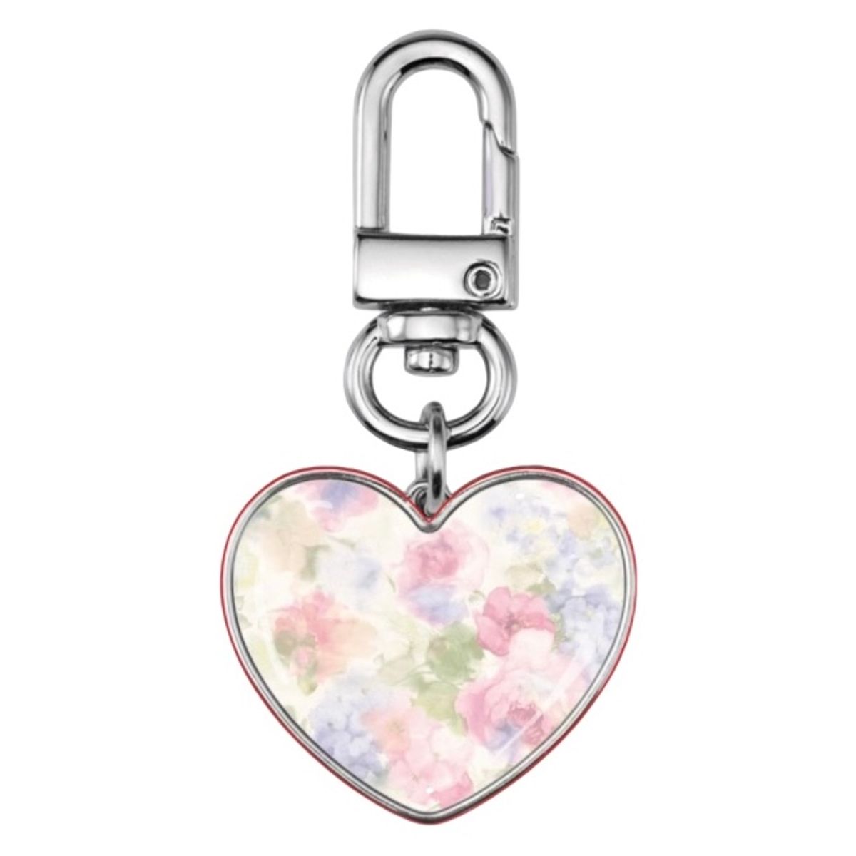 디어마이뮤즈(DEARMYMUSE) water color flower sliver epoxy heart keyring 에폭시 실버 미니 하트 키링