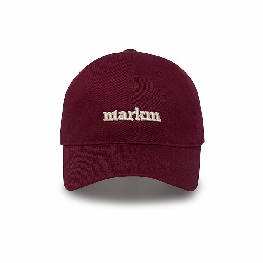 Musinsa markm basic logo ball cap wine