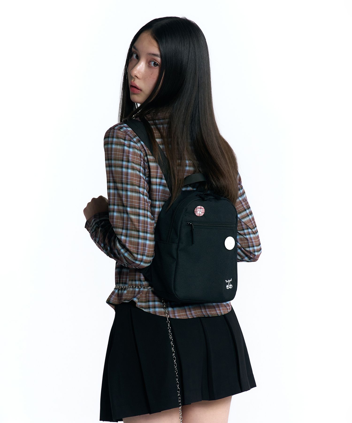 さらに100円引き◆KIRSH◆CHEEKCHECK MINI BACKPACK MUSINSA | KIRSH Cheek Check Mini Backpack [Black]