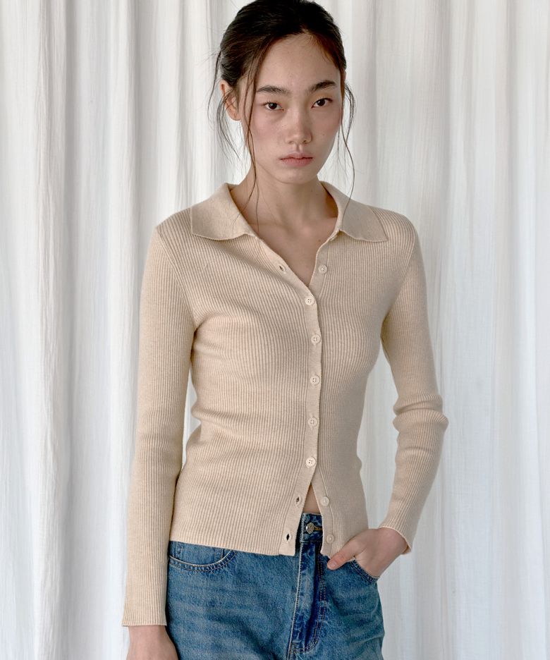 골지 카라 가디건 MDCD035_5 Colors