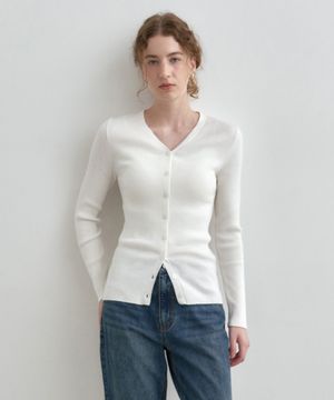 골지 브이넥 가디건 MDCD034_5 Colors