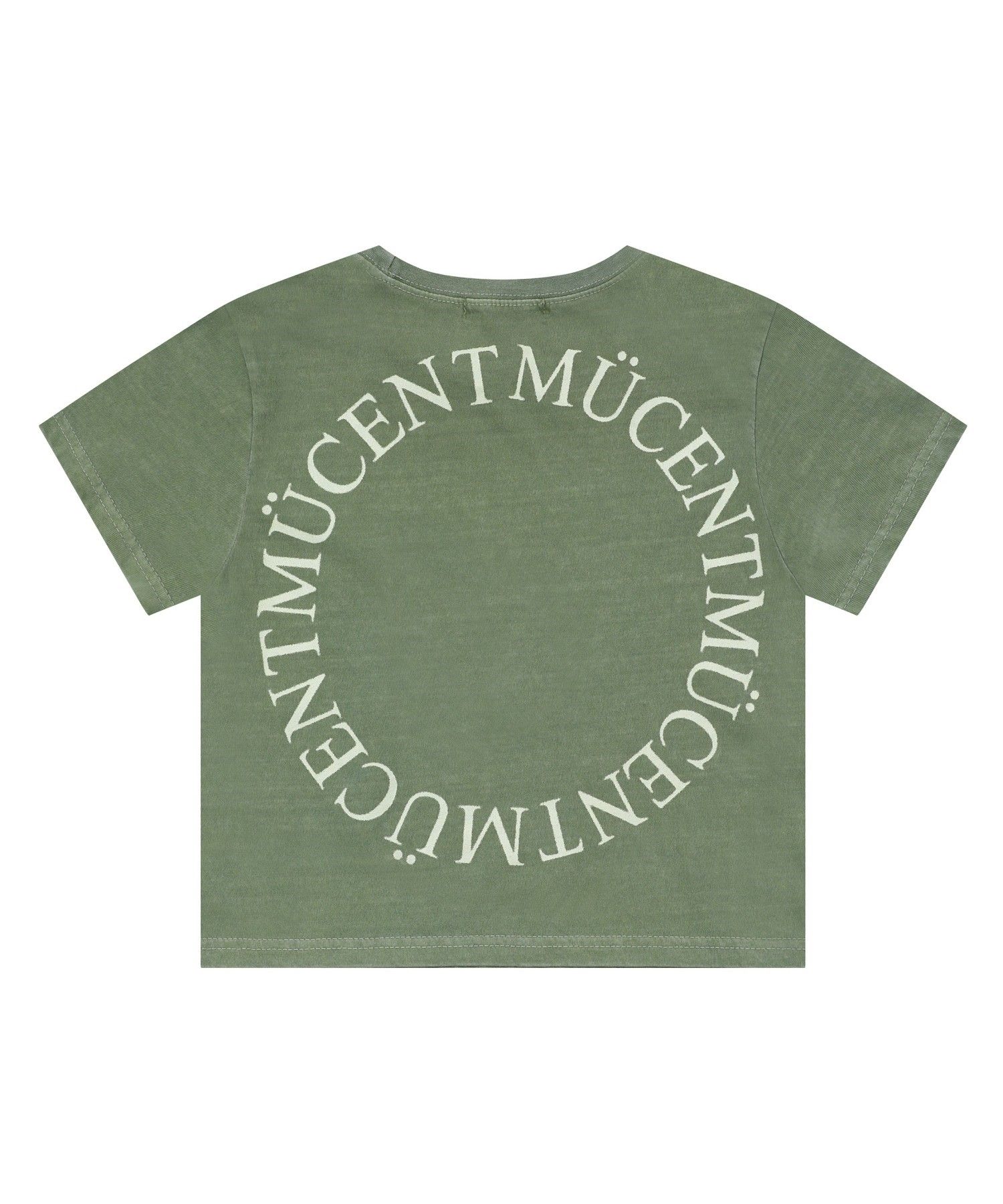 ★MUCENT★ Pigment Dirty Washing Signature Back Logo Circula MUSINSA | MUCENT Pigment Dirty Washing Round Back Logo Short