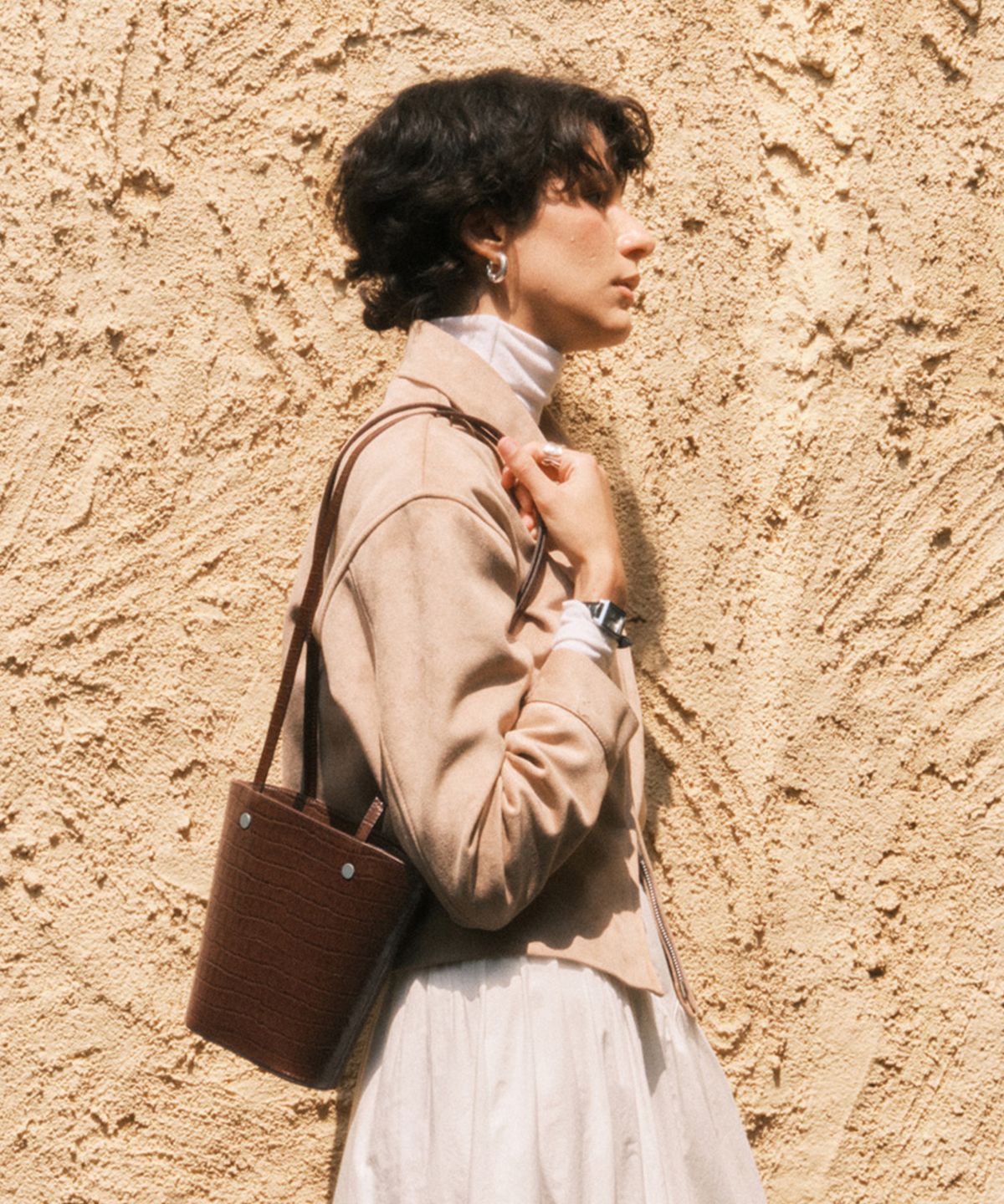 투에투아(TUETTOI) Pave Bag Brown