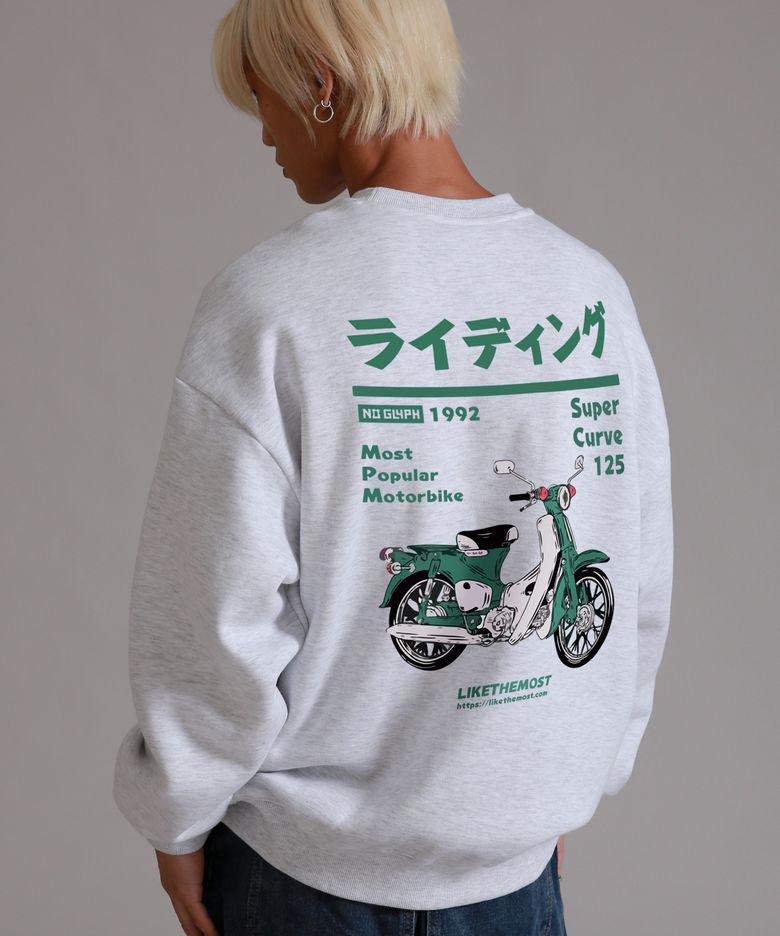 라이딩 바이크 오버핏 스웨트 셔츠_4colors