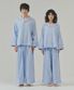 (uni)도미토리 파이프 파자마 라이트블루