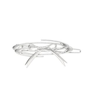 Ribbon Hair Pin - Silver