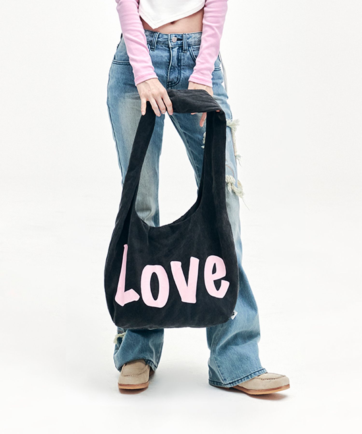 ◆YOUHEE◆ LETTERING ビッグバッグ/２カラー MUSINSA | YOUHEE LETTERING BIG BAG BLACK