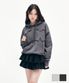 YOUHEE RIBBON HOODIE CHARCOAL