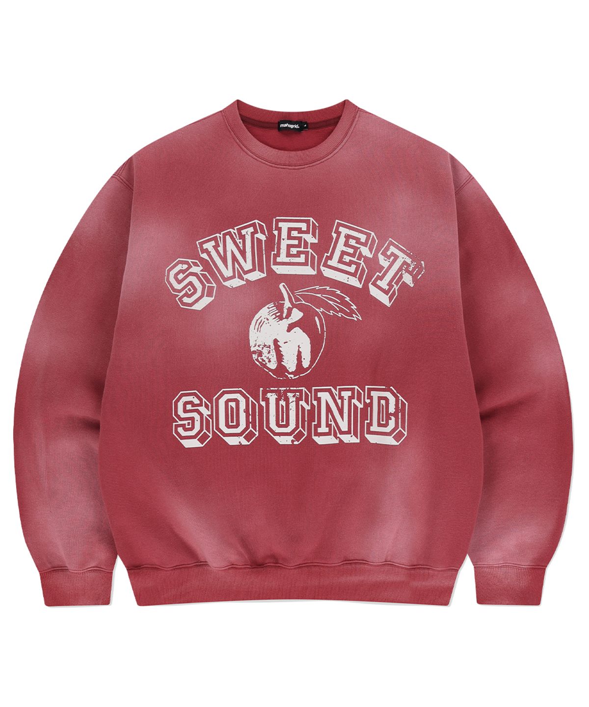마하그리드(MAHAGRID) FADED SWEET SOUND SWEATSHIRT RED(MG2EFMM452A)