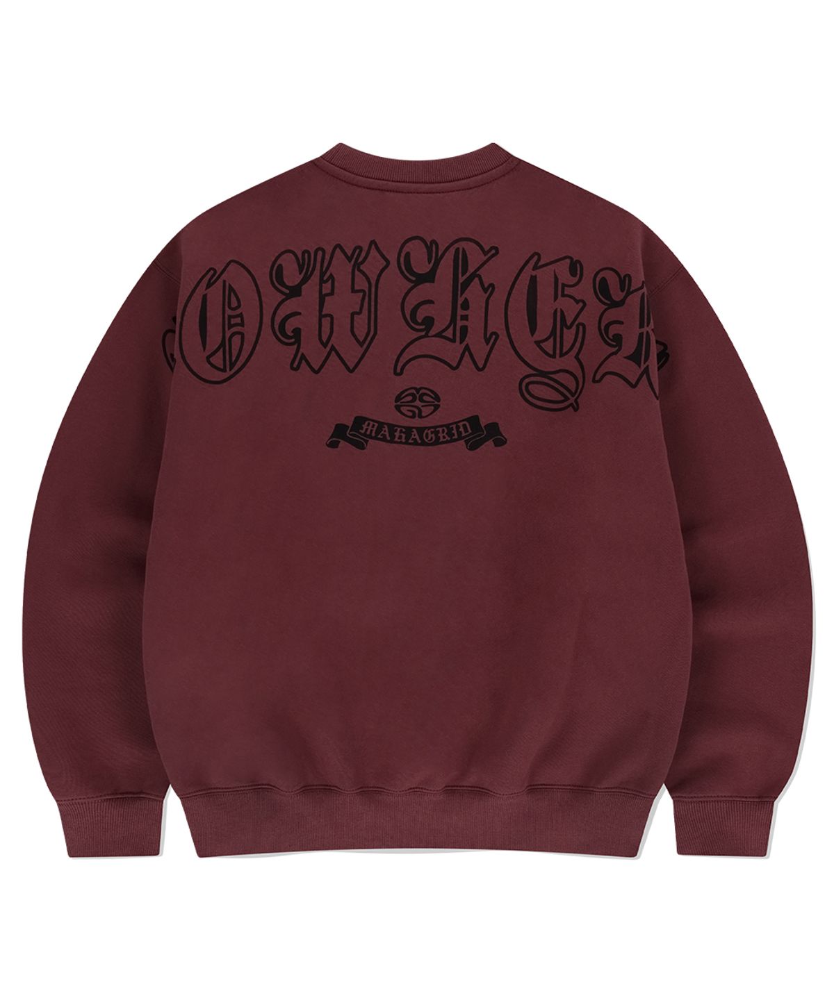 마하그리드(MAHAGRID) BACK NOWHERE SWEATSHIRT MAROON(MG2EFMM453A)