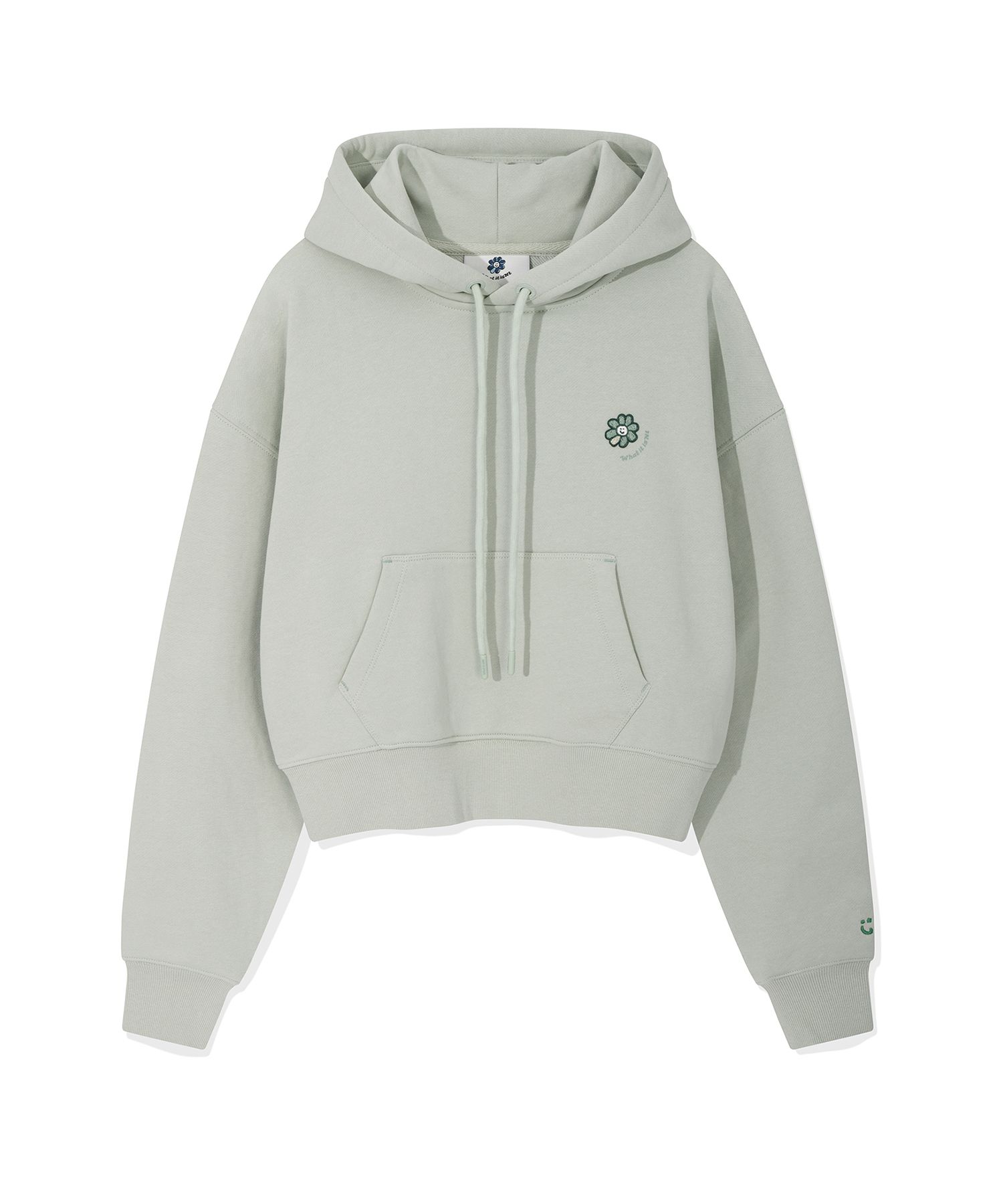 MUSINSA公式 | WACKY WILLY ウィメンズフロリワッペンクロップフードミント