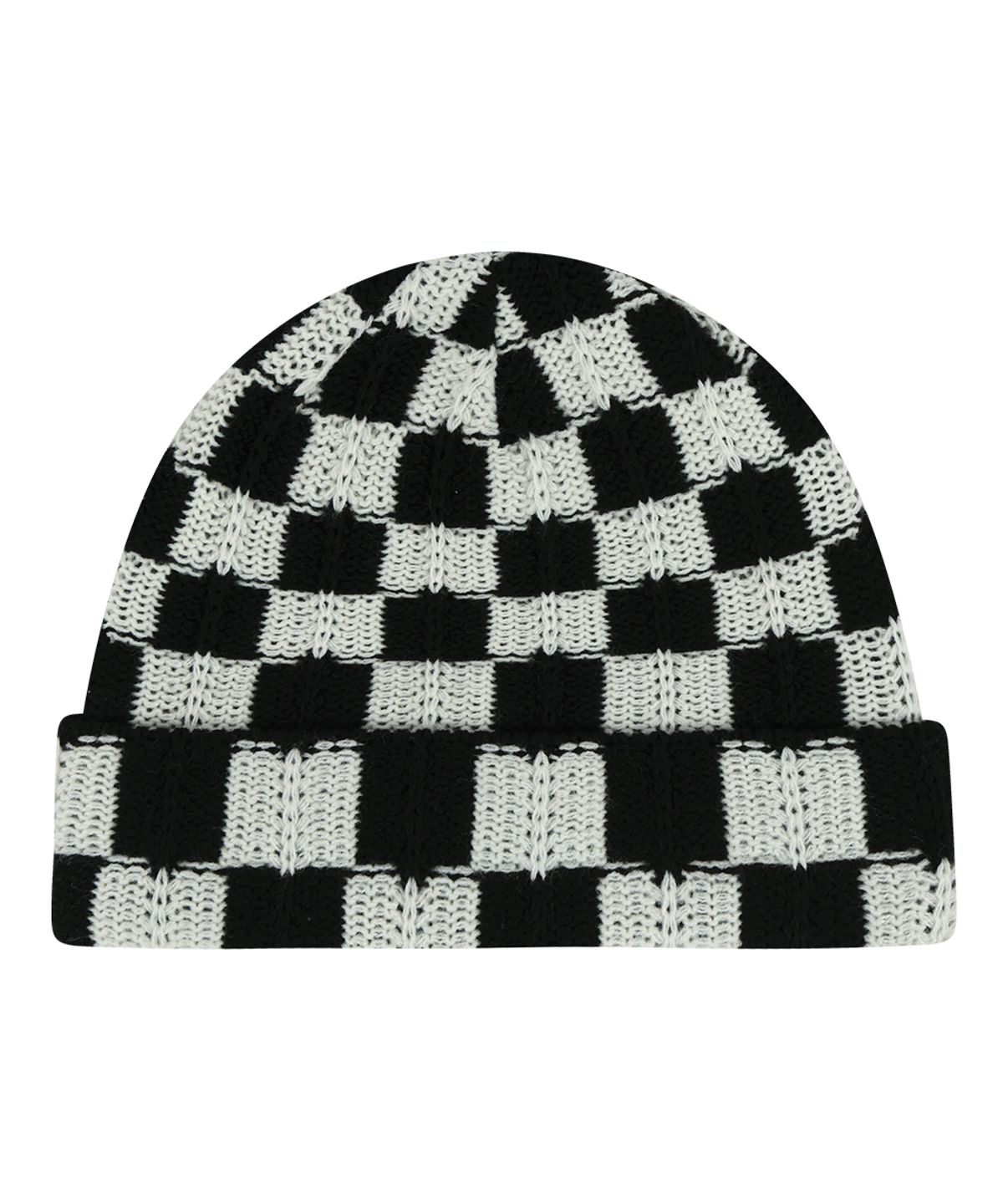 마하그리드(MAHAGRID) CHECKERBOARD BEANIE WHITE/BLACK(MG2EFMAB37A)