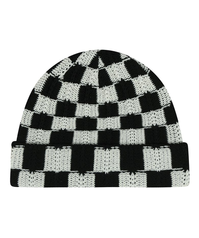 CHECKERBOARD BEANIE WHITE/BLACK(MG2EFMAB37A)