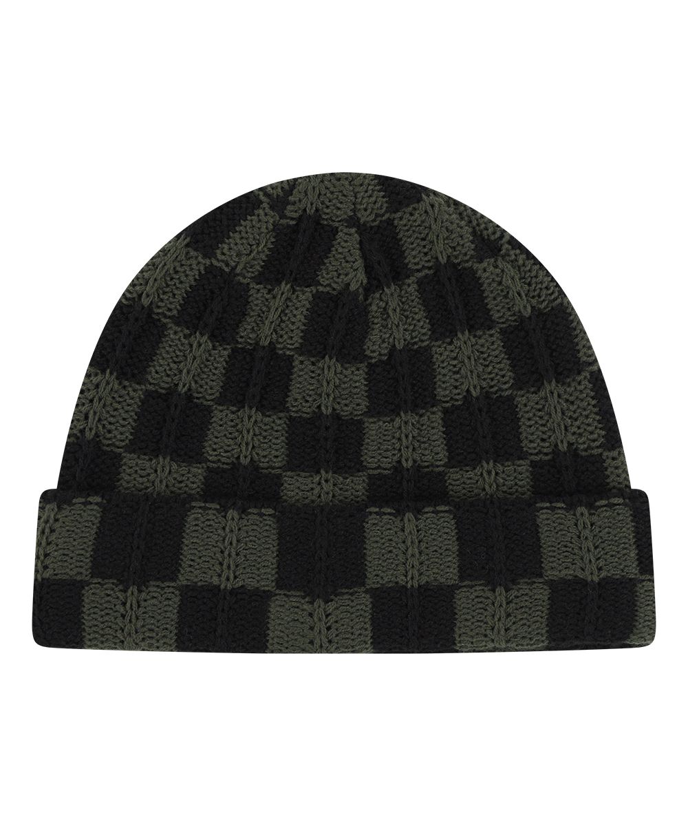 【mahagrid】24FW★ CHECKERBOARD BEANIE MUSINSA | MAHAGRID CHECKERBOARD BEANIE OLIVE/BLACK(MG2EFMAB37A)