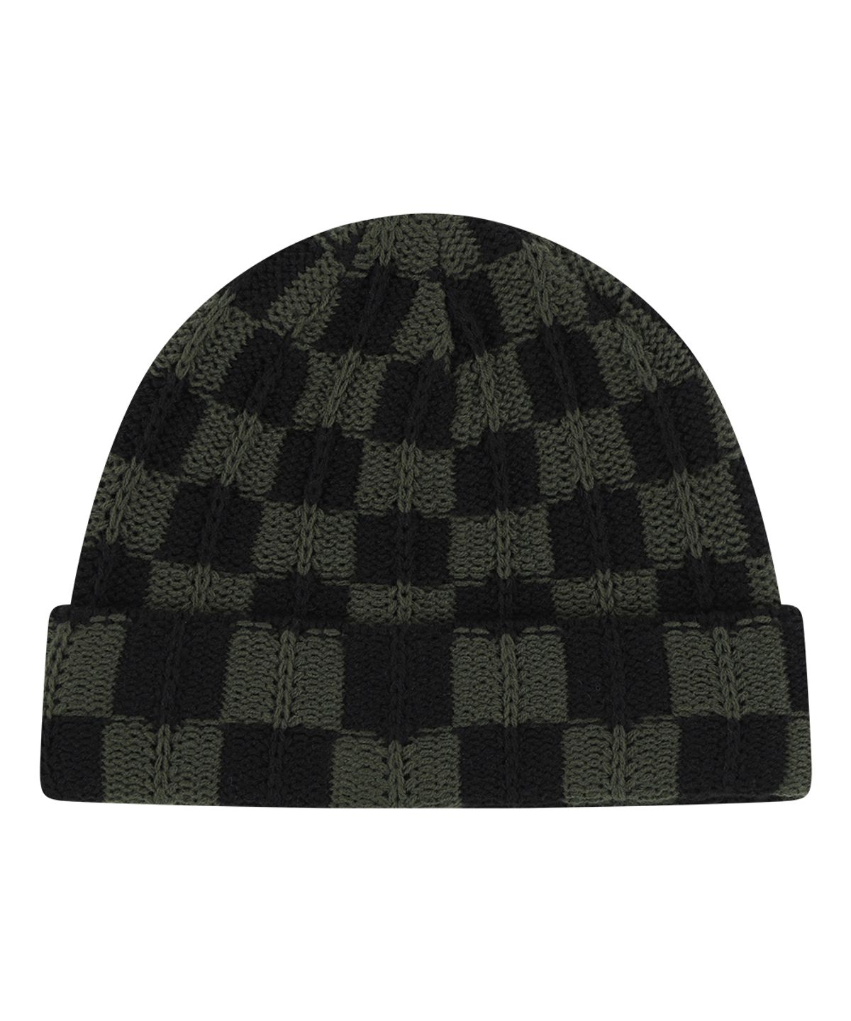 마하그리드(MAHAGRID) CHECKERBOARD BEANIE OLIVE/BLACK(MG2EFMAB37A)