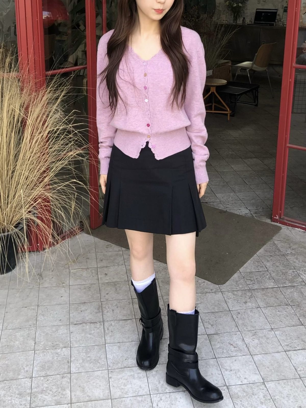 르니나(LENINA) VELO pleats mini skirt_3colors
