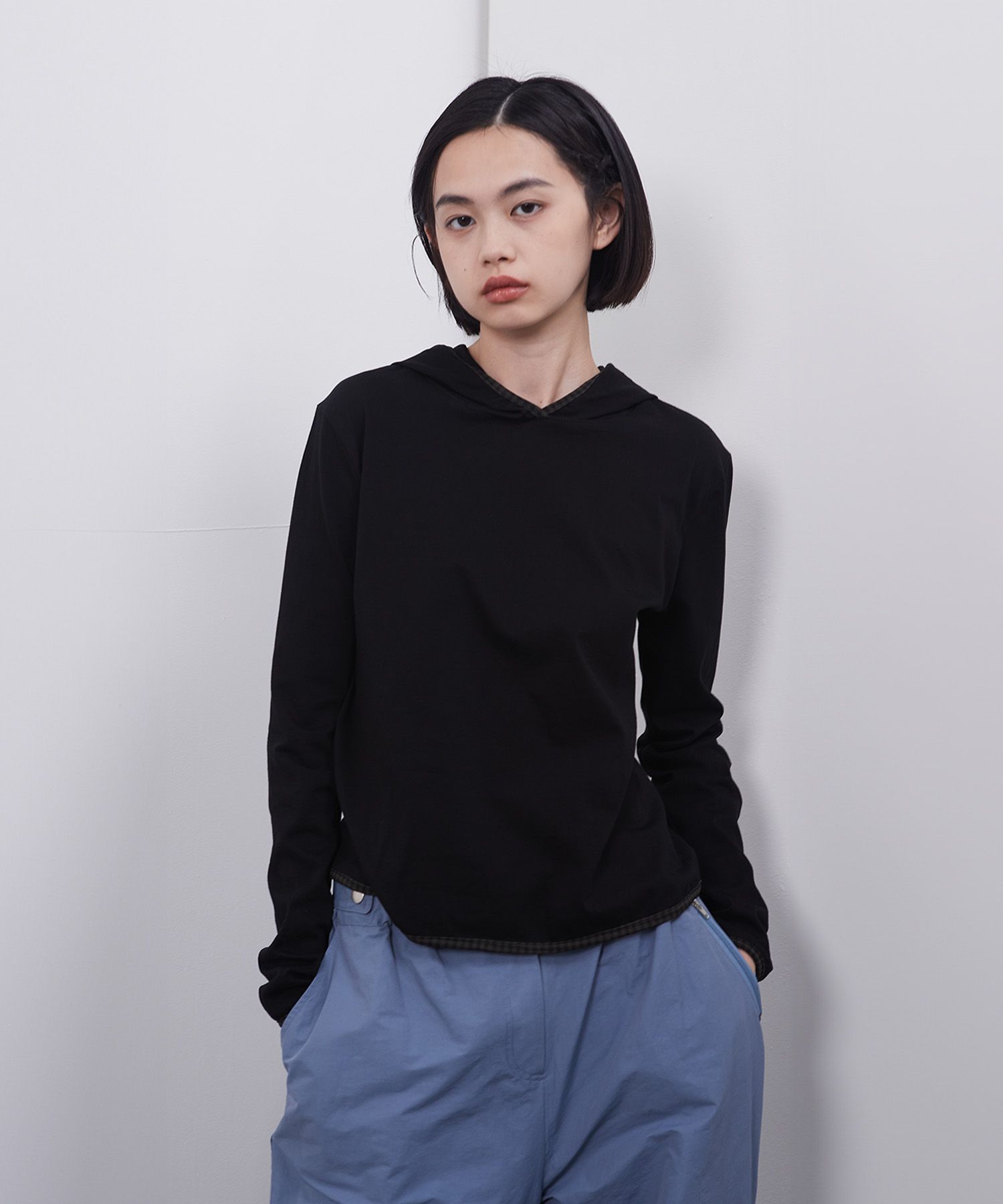 oheshio トップス MUSINSA | OHESHIO LONG HOODED T-SHIRT, BLACK
