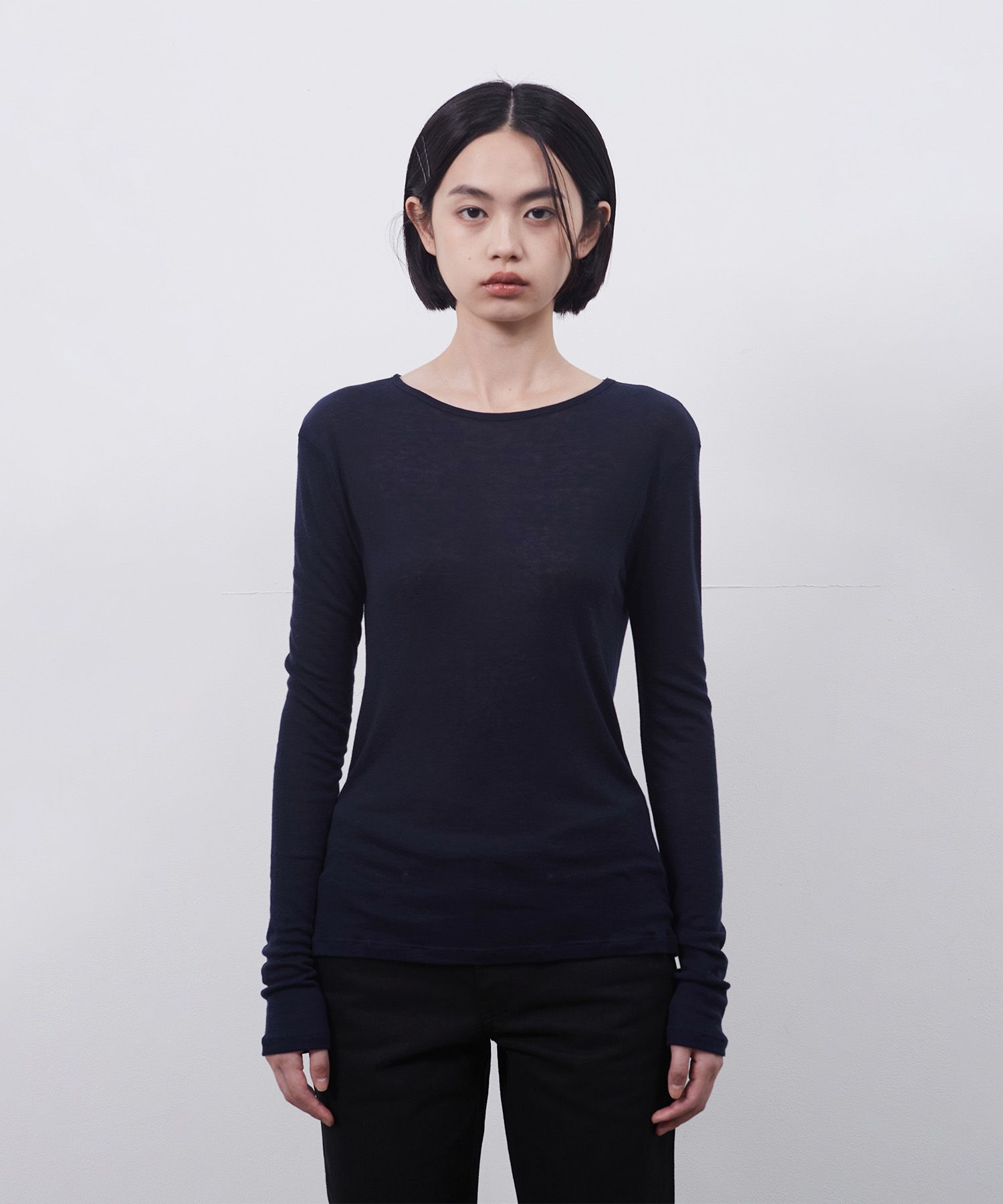 ◇OHESHIO◇ BASIC LONG TSHIRT NAVY MUSINSA | OHESHIO BASIC LONG T-SHIRT, NAVY
