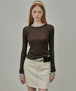 루시리우 시스루 라운드 티