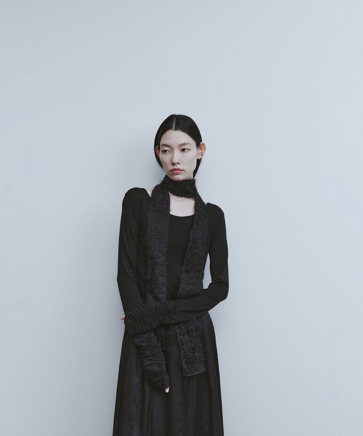 유스(YOUTH) Ballerina long Jersey Top-Black