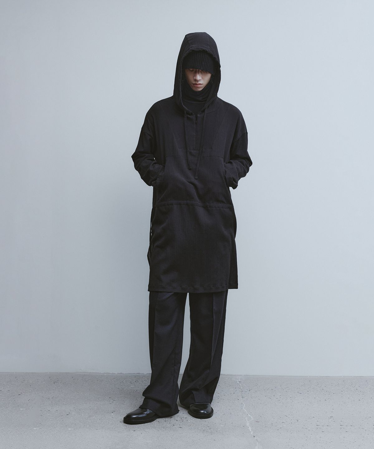 유스(YOUTH) Long Anorak-Black