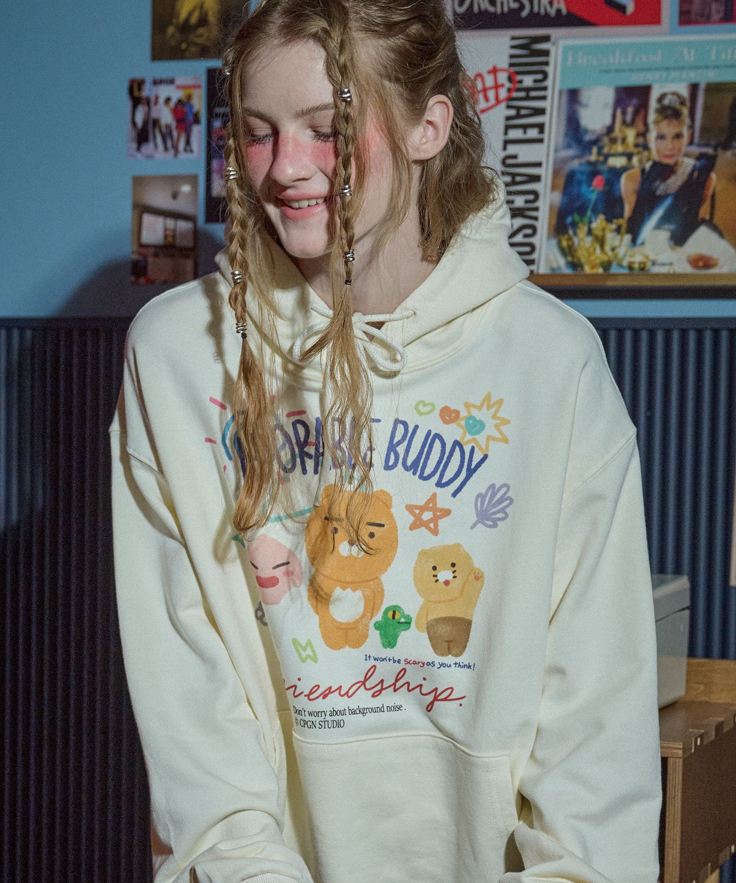 【CPGN X KAKAO FRIENDS】Happy Friends Hoodie MUSINSA | CPGN STUDIO [CPGN x Kakao Friends] Happy Friends