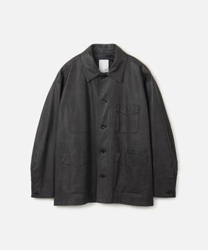 레더 프렌치 워크 자켓 BLACK