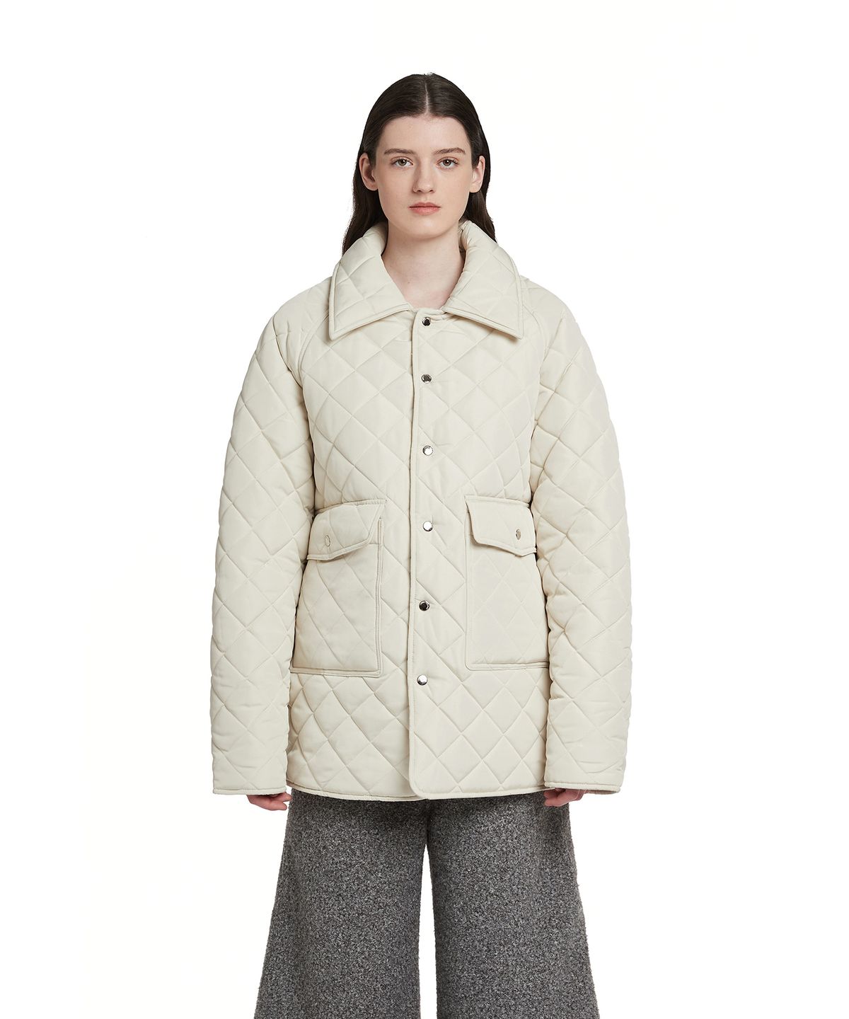 트렁크프로젝트(TRUNK PROJECT) Collar Quilted Jacket_Ivory