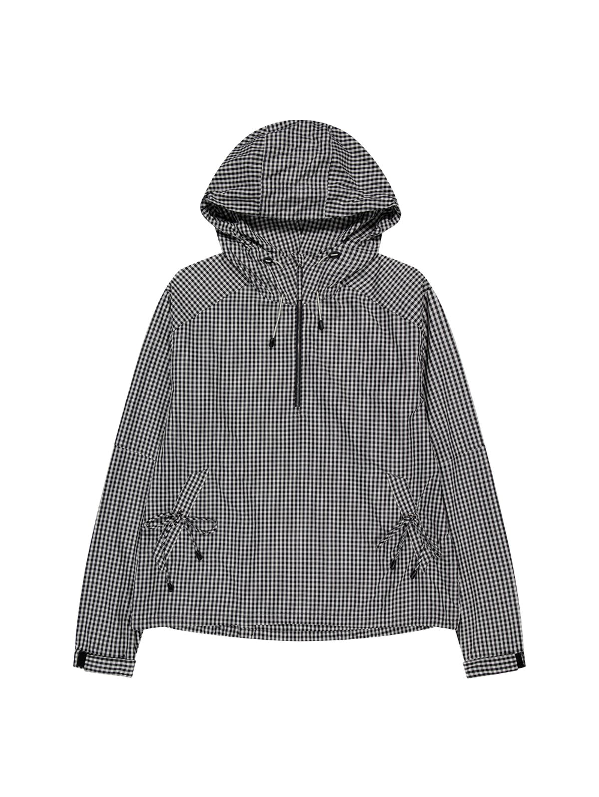 뚜오미오(TUOMIO) CHECK LIGHT ANORAK [BLACK]