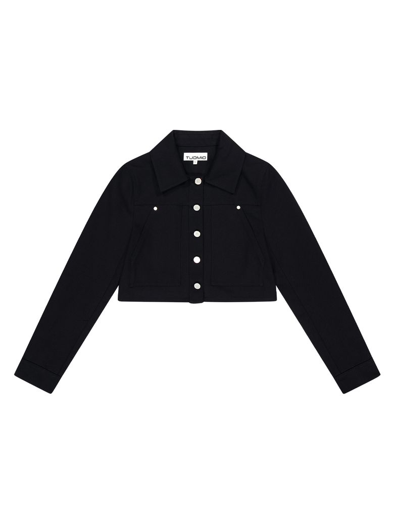 POCKET DETAIL TRUCKER [BLACK]