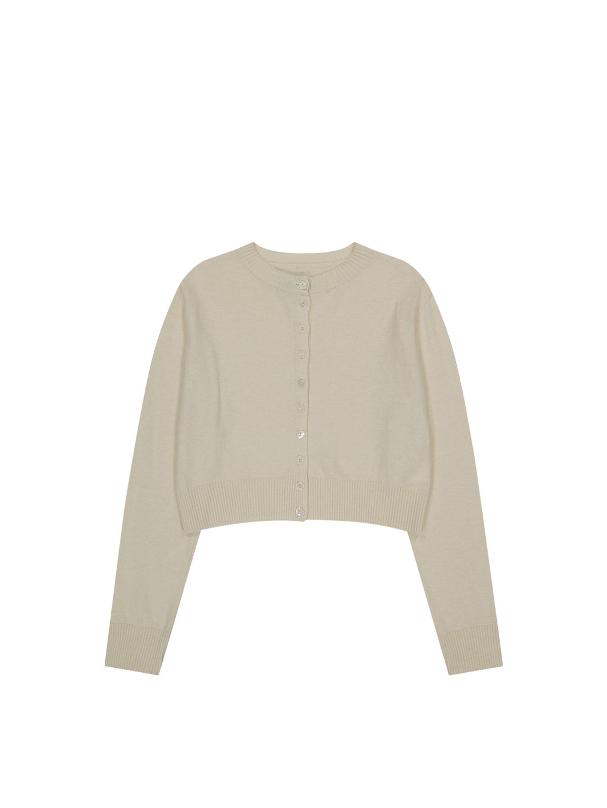 뚜오미오(TUOMIO) BUTTON POINT CARDIGAN [IVORY]