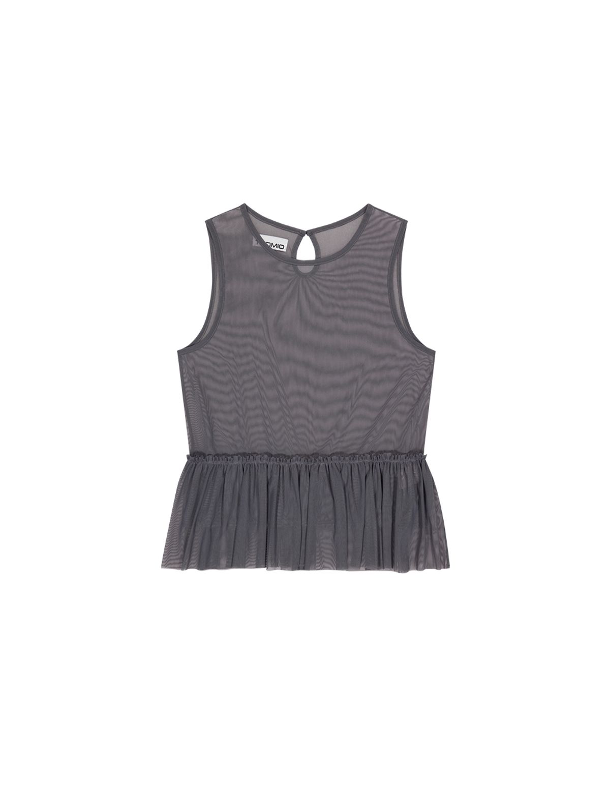 뚜오미오(TUOMIO) FRILL LAYERED VEST [GREY]