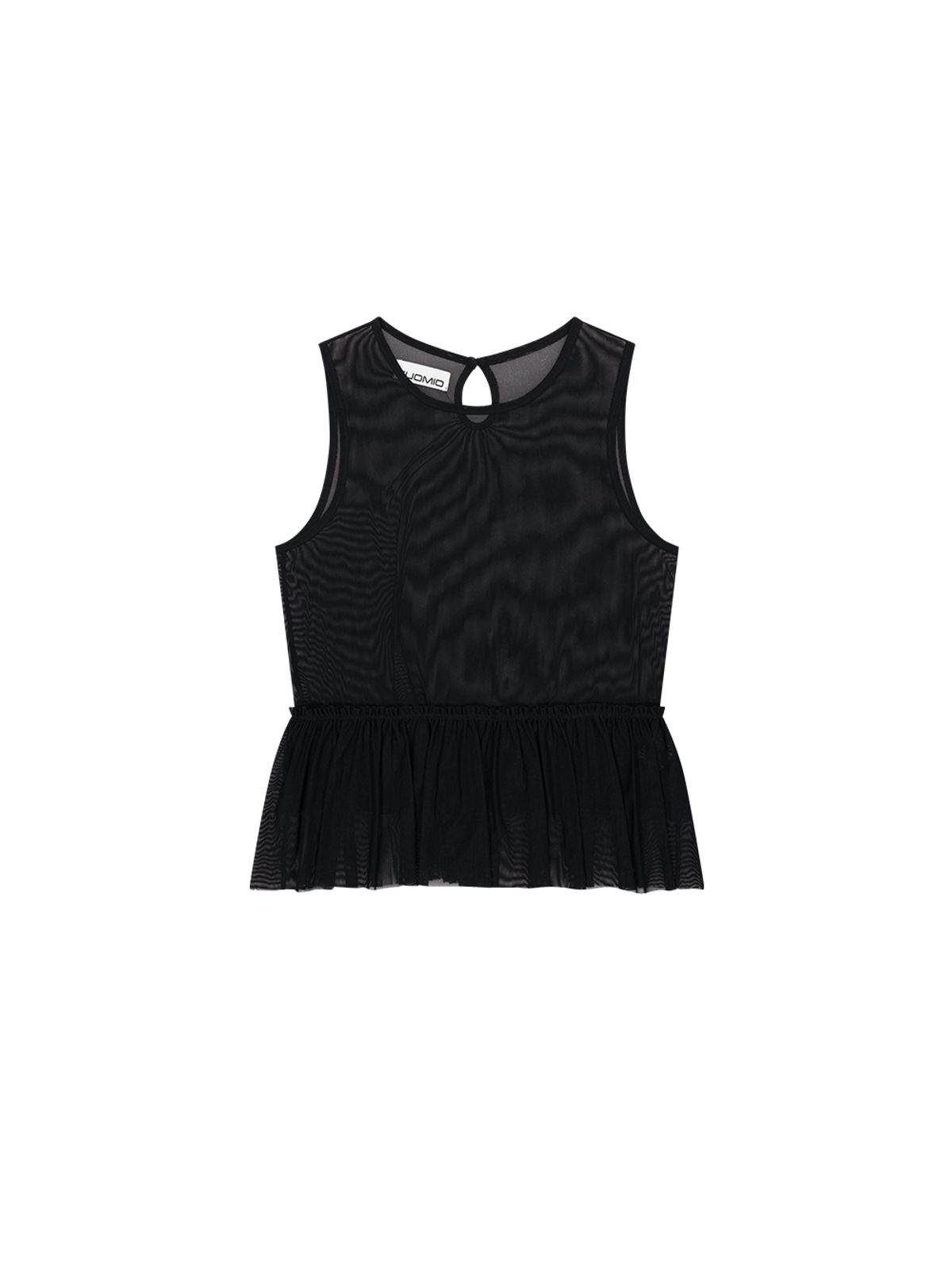 뚜오미오(TUOMIO) FRILL LAYERED VEST [BLACK]