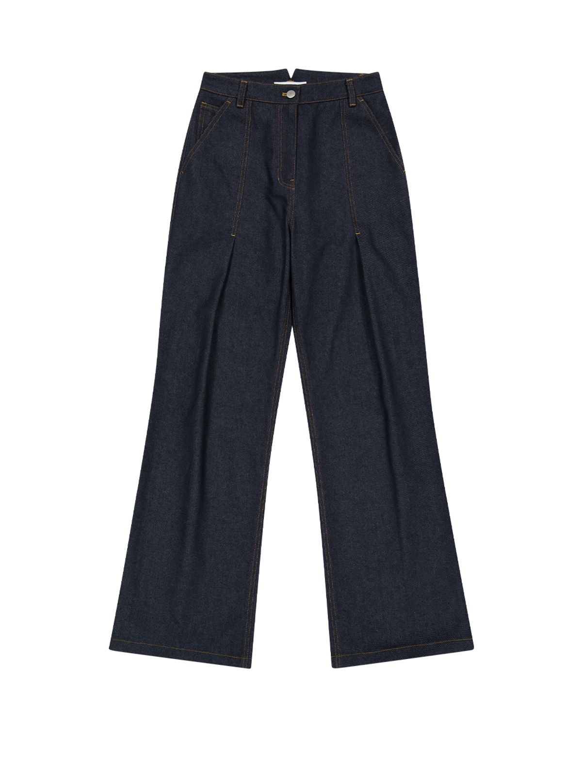 뚜오미오(TUOMIO) TUCKED DENIM PANTS [INDIGO]