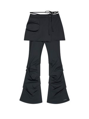 STRAPPY SKIRT PANTS [BLACK]