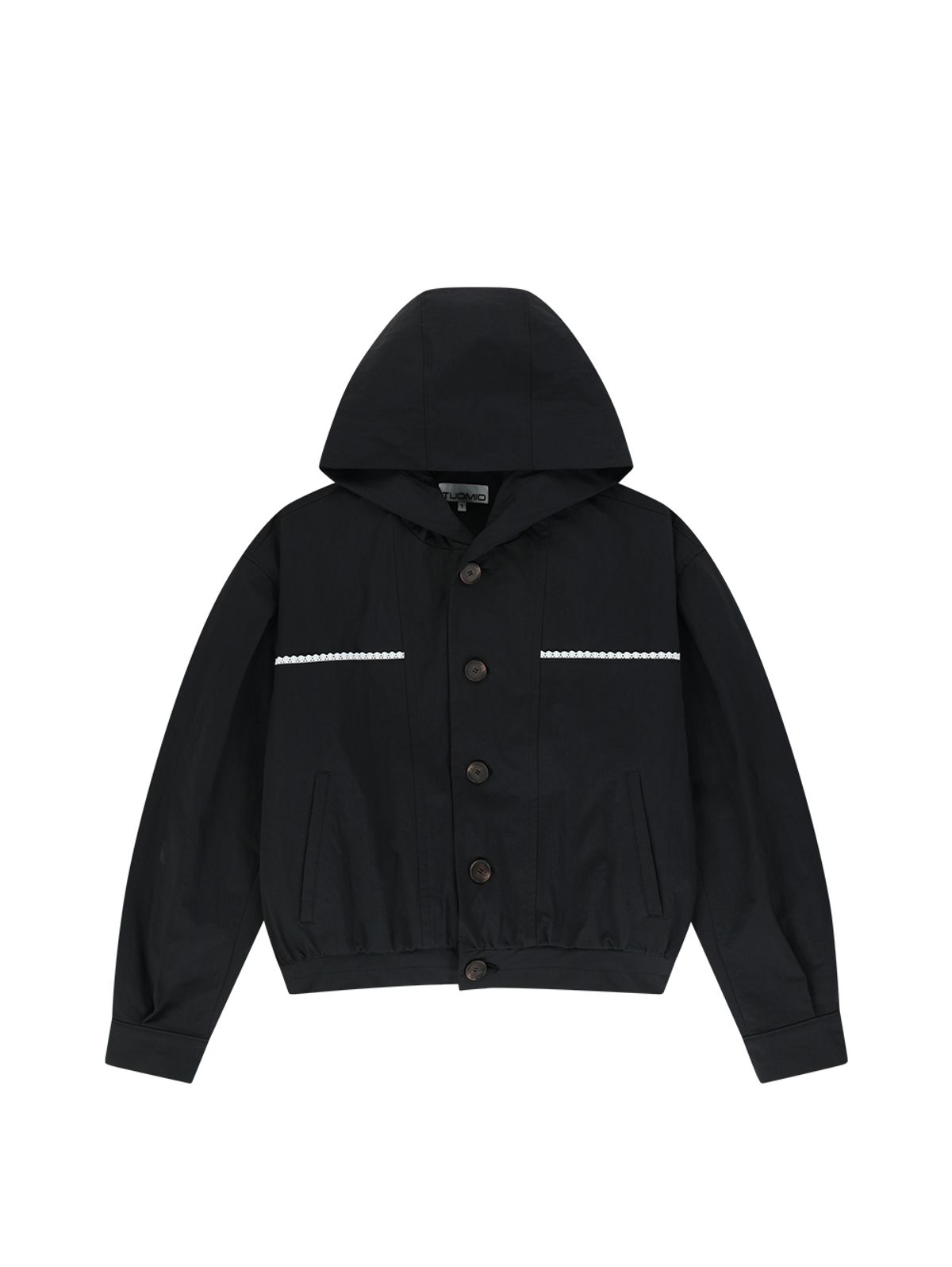 뚜오미오(TUOMIO) VOLUME LACE JACKET [BLACK]