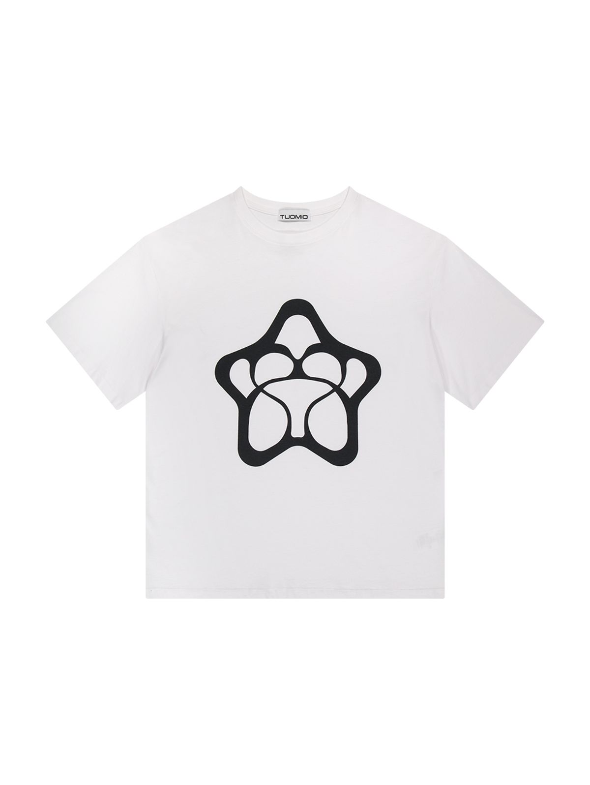 뚜오미오(TUOMIO) STAR GRAPHIC OVERSIZED T-SHIRT [WHITE]