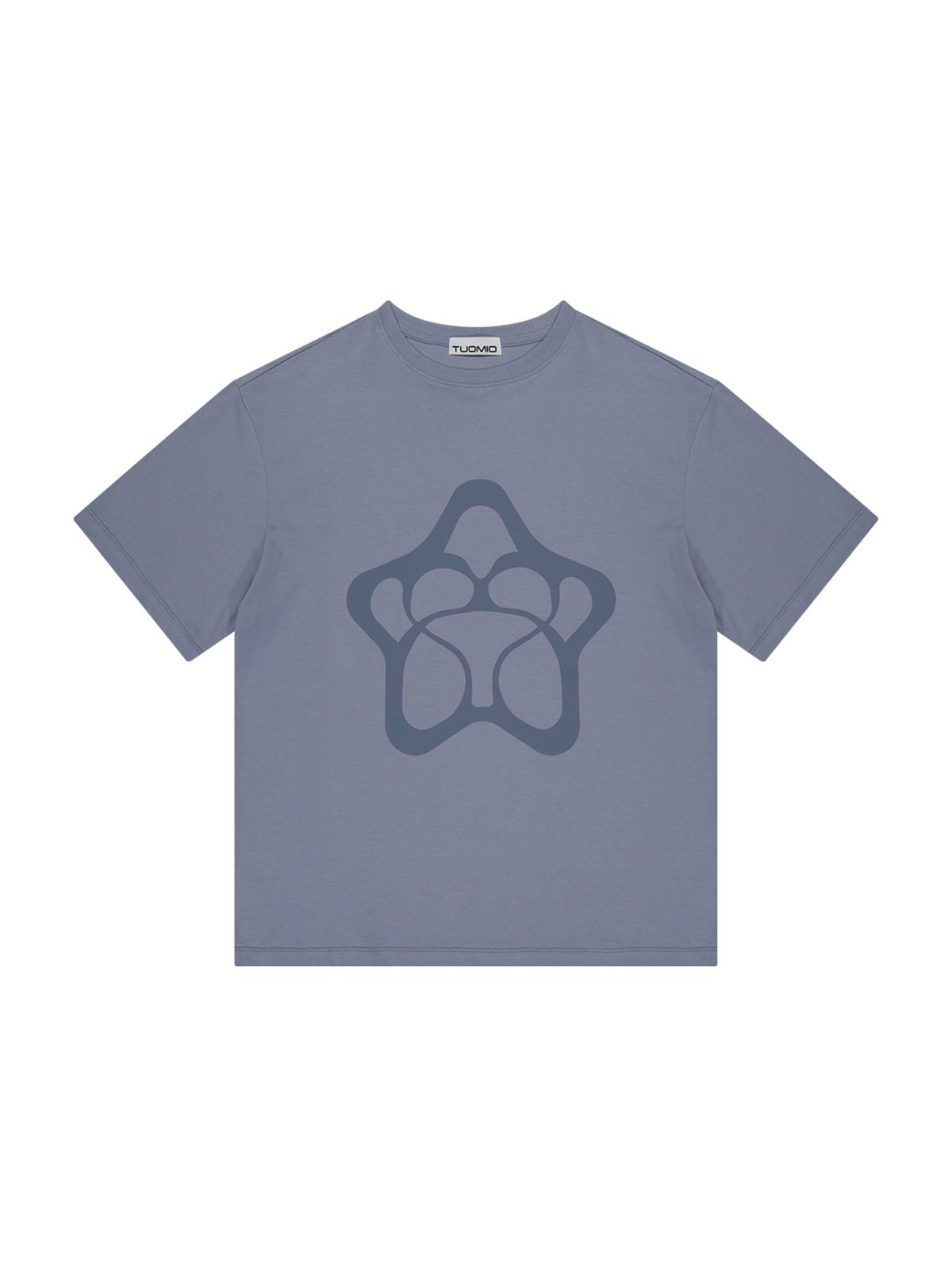뚜오미오(TUOMIO) STAR GRAPHIC OVERSIZED T-SHIRT [BABY BLUE]