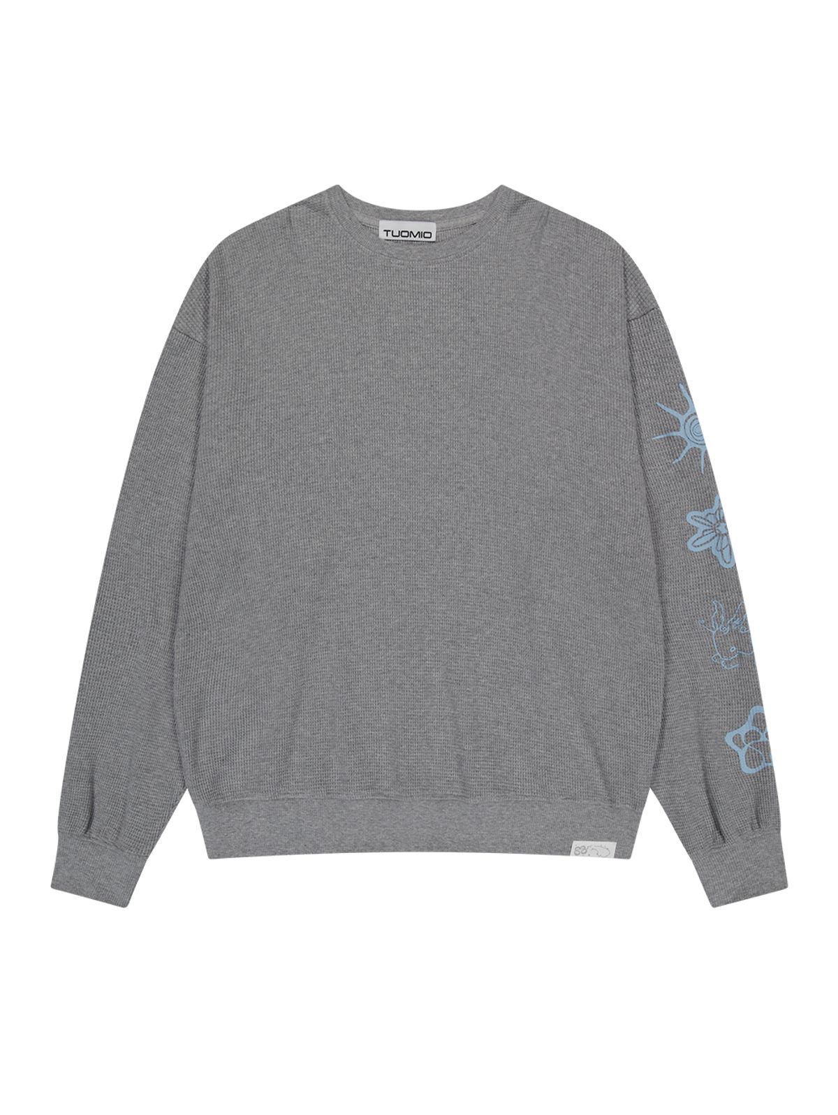 뚜오미오(TUOMIO) GRAPHIC WAFFLE LONG SLEEVES [GREY]