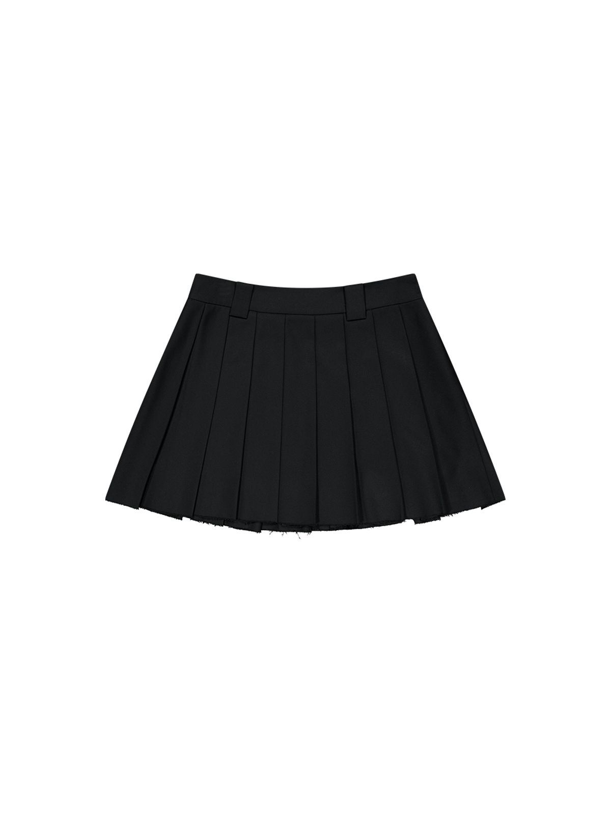 뚜오미오(TUOMIO) TM SYMBOL PLEATS SKIRT [BLACK]