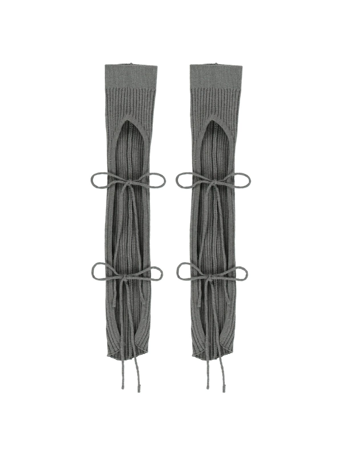 뚜오미오(TUOMIO) RIBBON LEG WARMER [CHARCOAL]