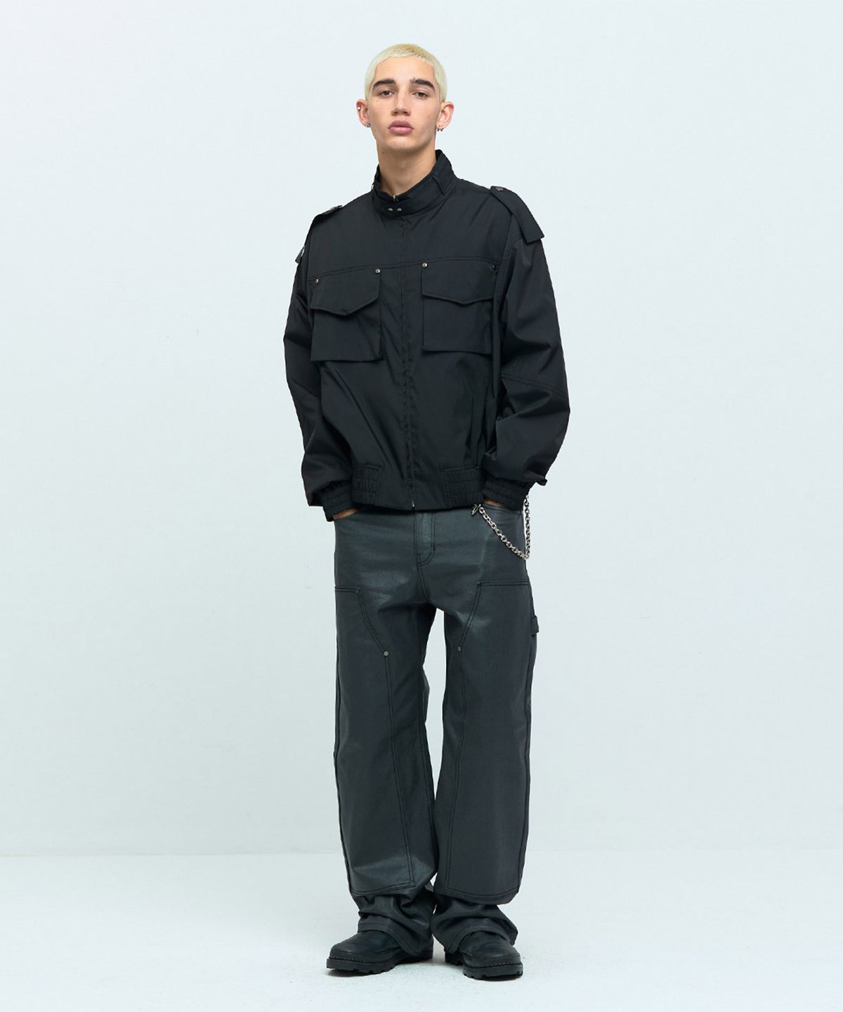 메아(MEA) POCKET BOMBER JACKET [BLACK]